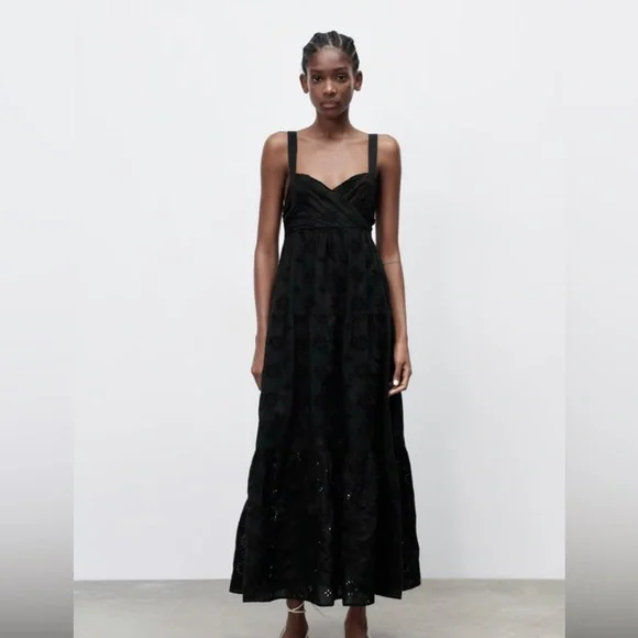 Zara embroidered dress